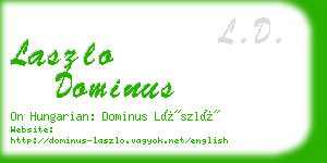 laszlo dominus business card